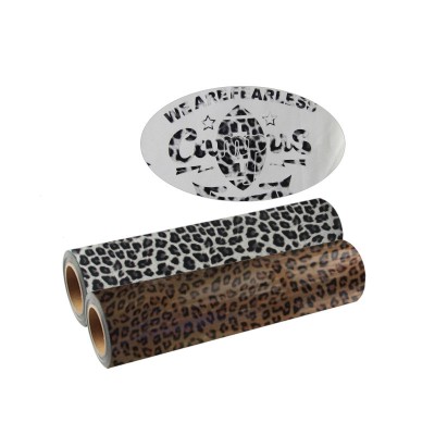 Free sample Kenteer new design 50cm htv leopard print heat transfer press vinyl roll