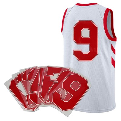 Kenteer custom screen heat number transfers sticker printing for clothing t-shirt