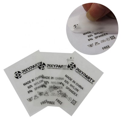 Kenteer wholesale custom iron on garment heat transfer care labels for clothing