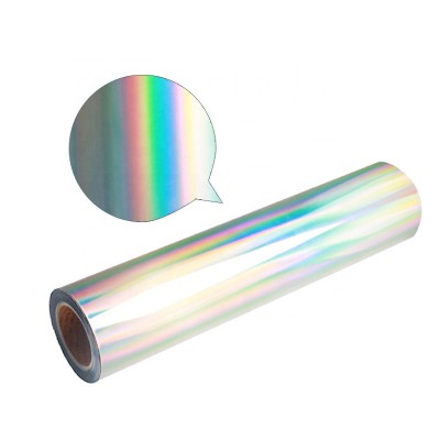 Free sample Kenteer high elastic htv flex film iridescent hologram heat transfer vinyl