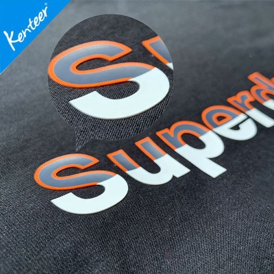 Kenteer custom 3d silicone logo heat transfer sticker